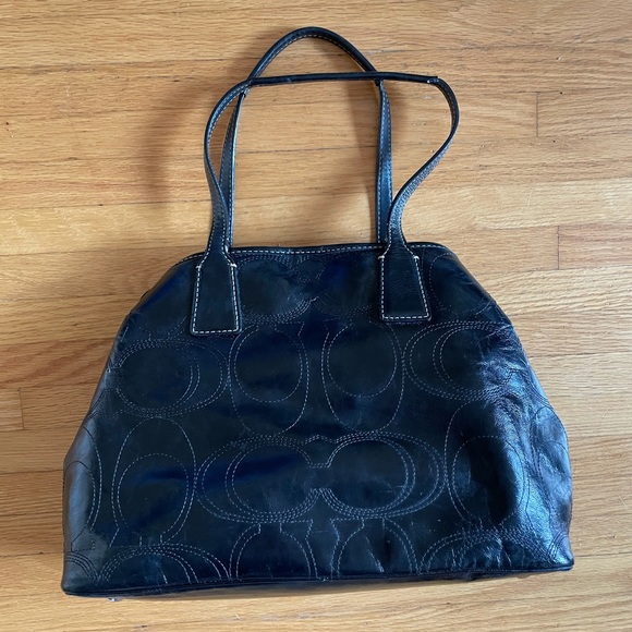 Coach Black Shoulder Handbag.  14”L x 9.5”H x 6”W - Picture 2 of 15